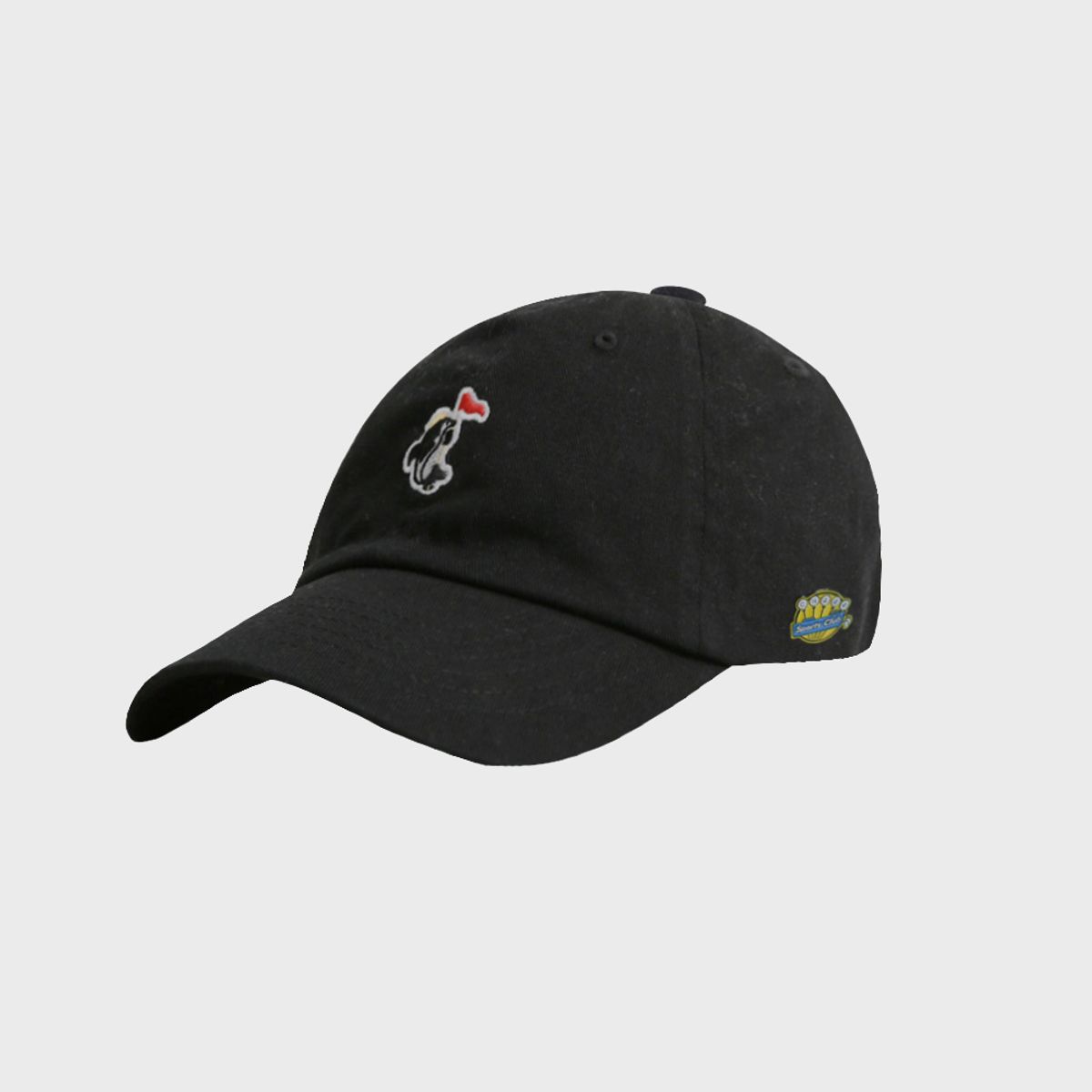 칠스포츠클럽(CHILL SPORTS CLUB) 돌핀클럽 6패널 볼캡 윗 볼마커  블랙