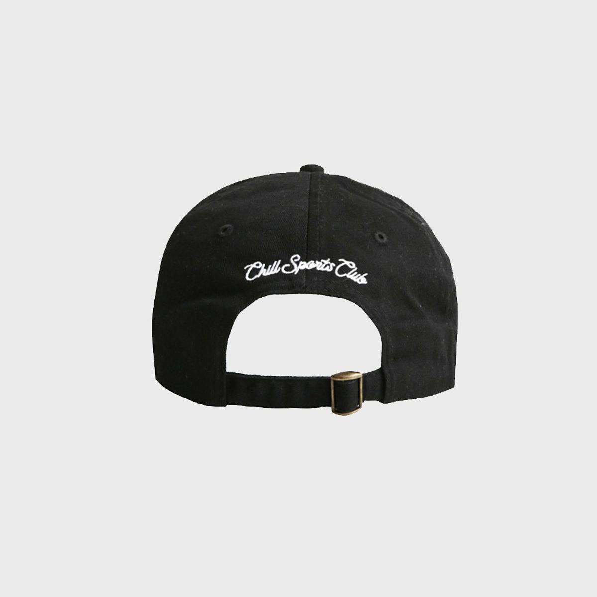 칠스포츠클럽(CHILL SPORTS CLUB) 돌핀클럽 6패널 볼캡 윗 볼마커  블랙