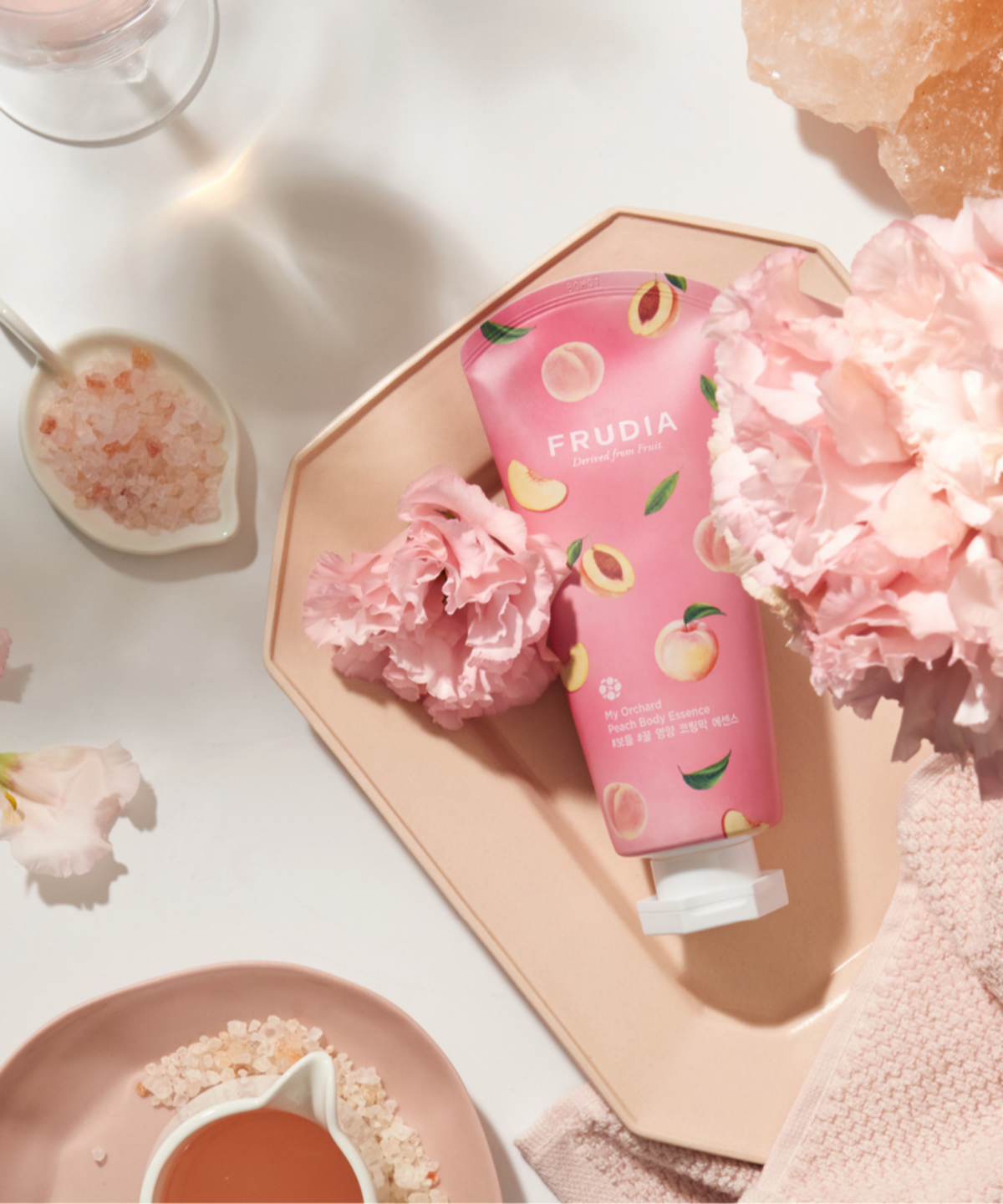 후르디아(FRUDIA) [꿀에 절인 복숭아 향기] 파라벤 없는 복숭아 바디에센스 200ml x 2ea
