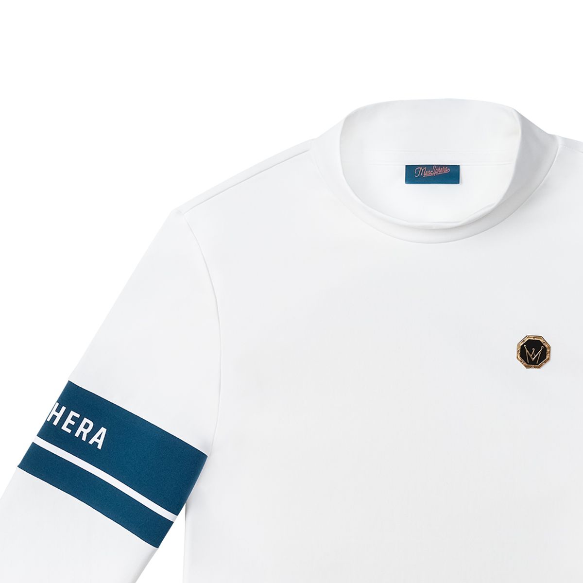 미스페라(MEASPHERA) WOMEN SLIM-FIT ARM POINT T-SHIRT WHITE