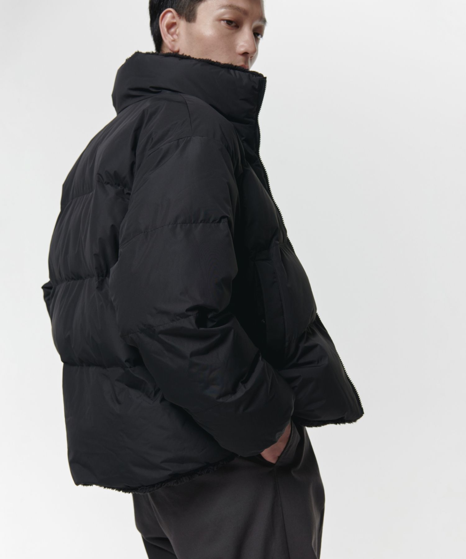 ●MUSINSA STANDARD●W REVERSIBLE FLEECE SHORT PADDING JACKET MUSINSA | MUSINSA STANDARD Daily Puffer Reversible Fleece