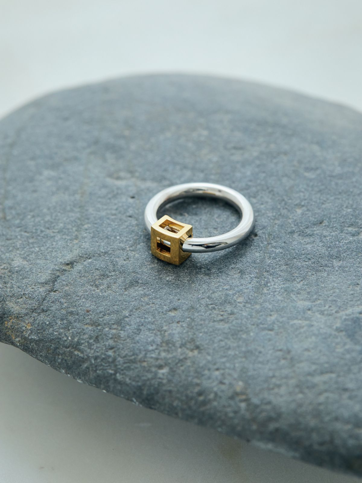 더파트오브(THE PART OF) [실버925] 블랭크 에스큐 싱글 라인 반지