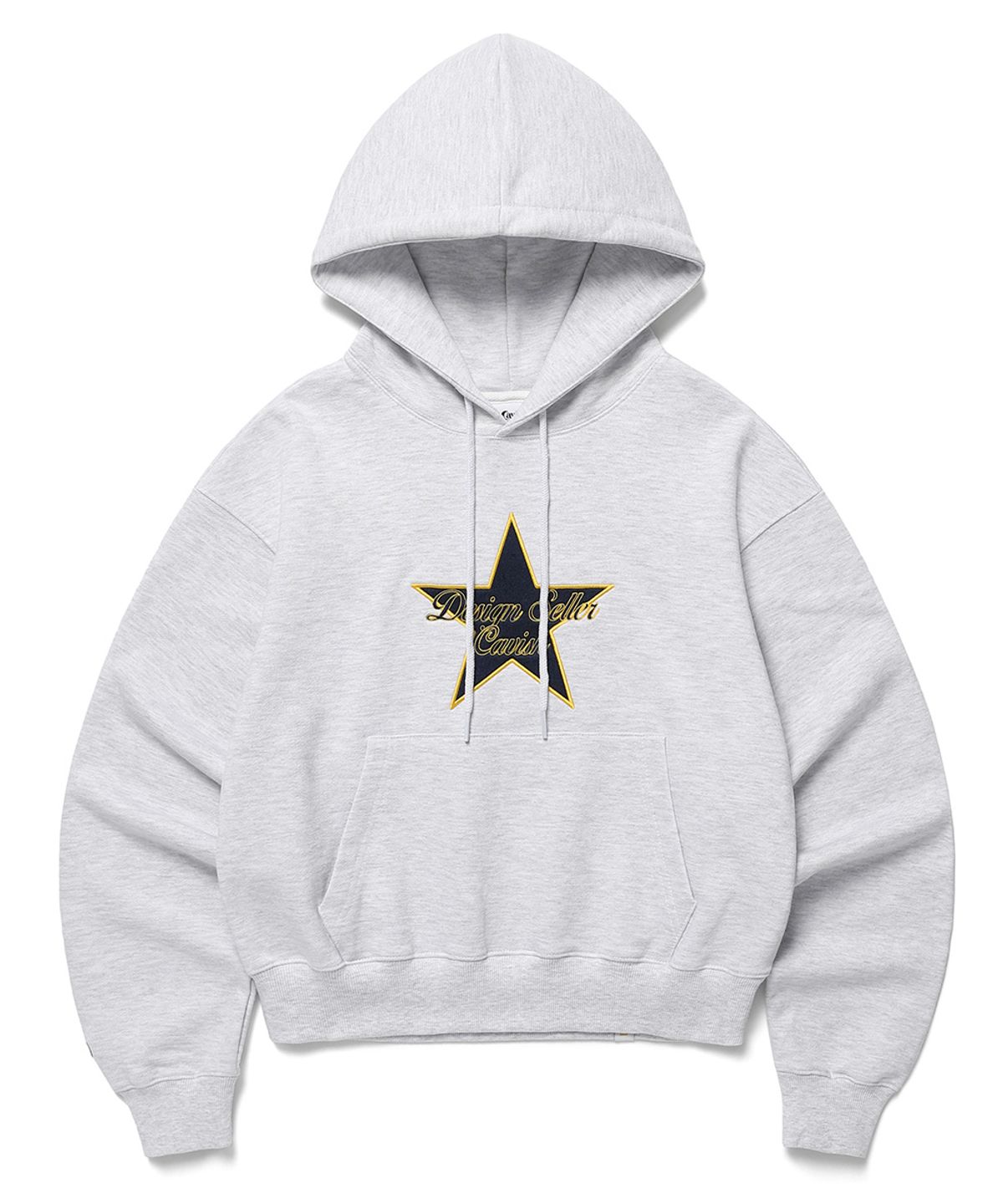 카비시(CAVISH) W STAR LOGO CROPPED HOODIE LIGHT GREY(CV2CFFM401A)