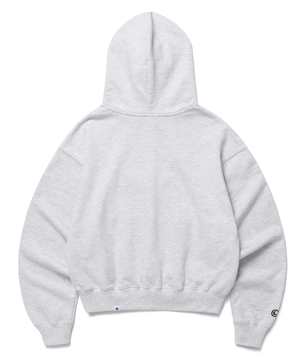 카비시(CAVISH) W STAR LOGO CROPPED HOODIE LIGHT GREY(CV2CFFM401A)