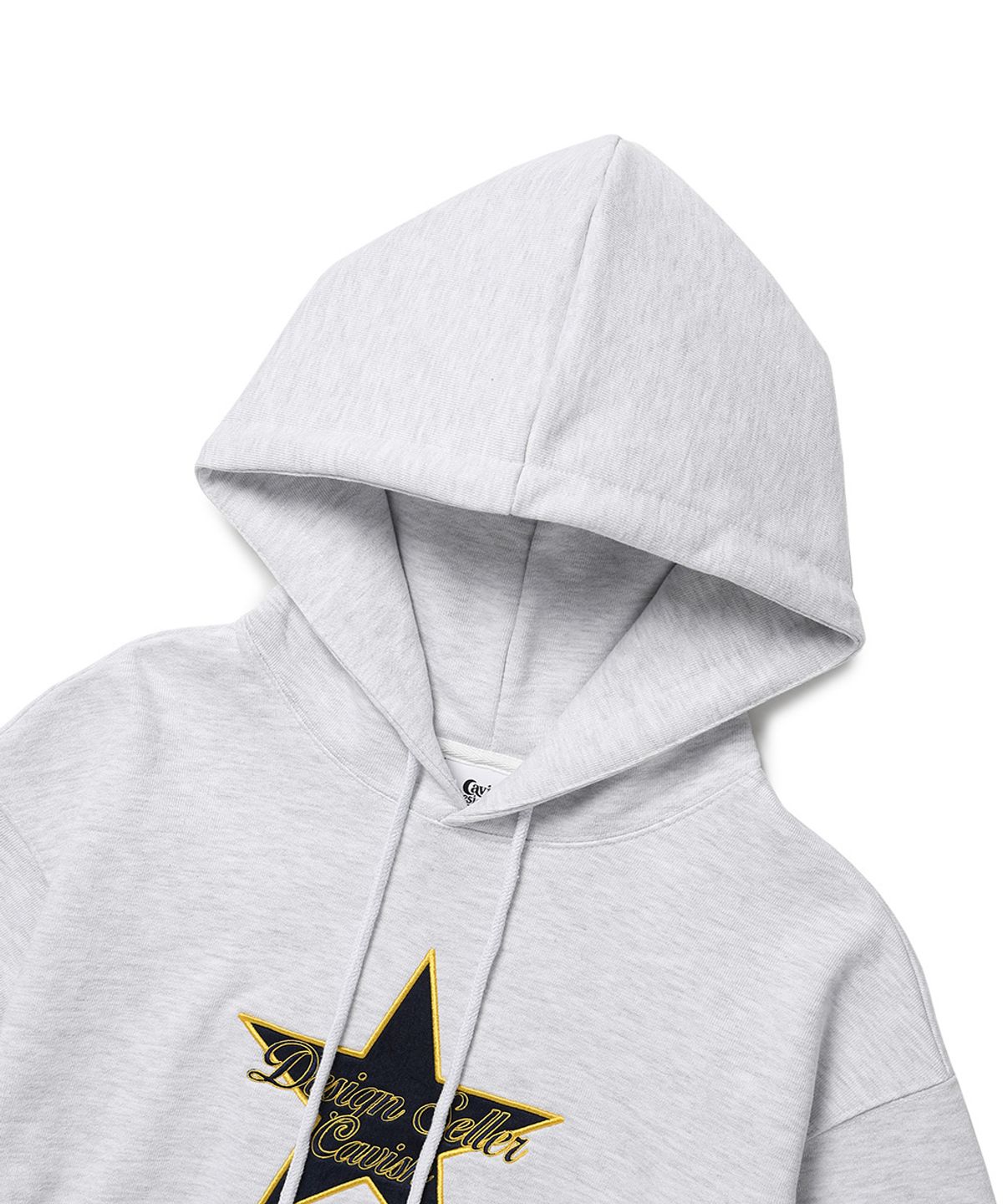 카비시(CAVISH) W STAR LOGO CROPPED HOODIE LIGHT GREY(CV2CFFM401A)