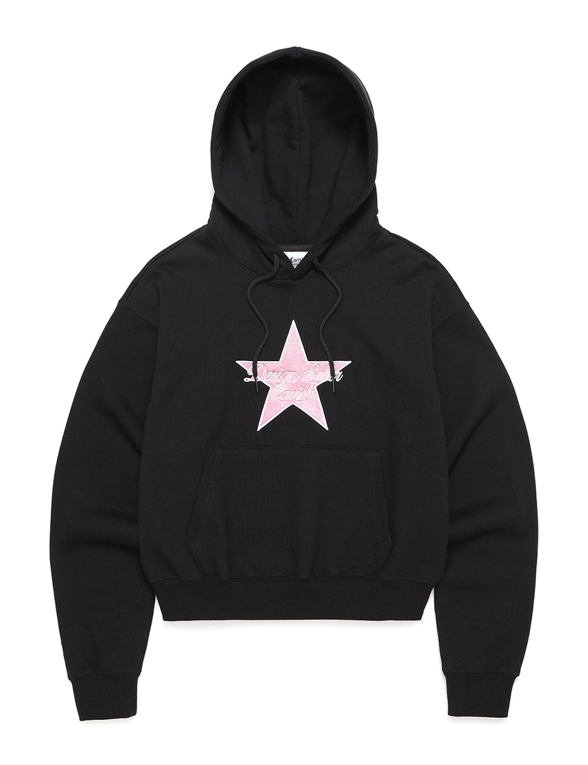 카비시(CAVISH) W STAR LOGO CROPPED HOODIE BLACK(CV2CFFM401A)