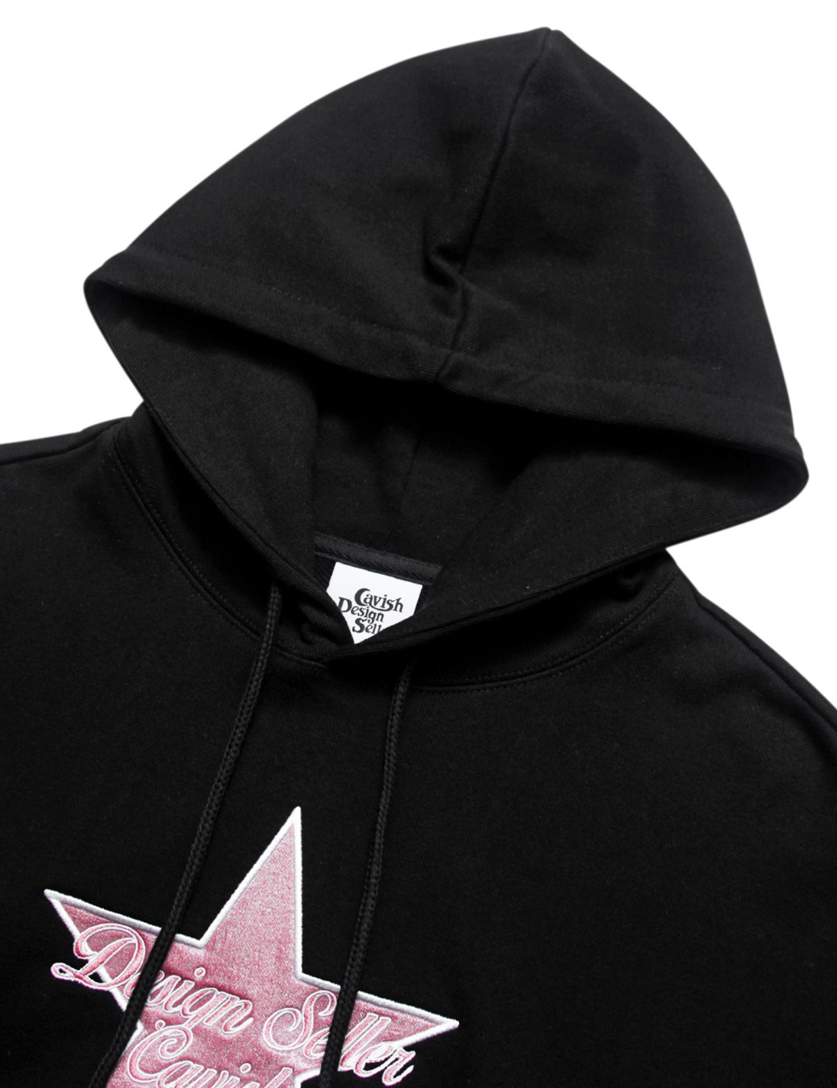 카비시(CAVISH) W STAR LOGO CROPPED HOODIE BLACK(CV2CFFM401A)
