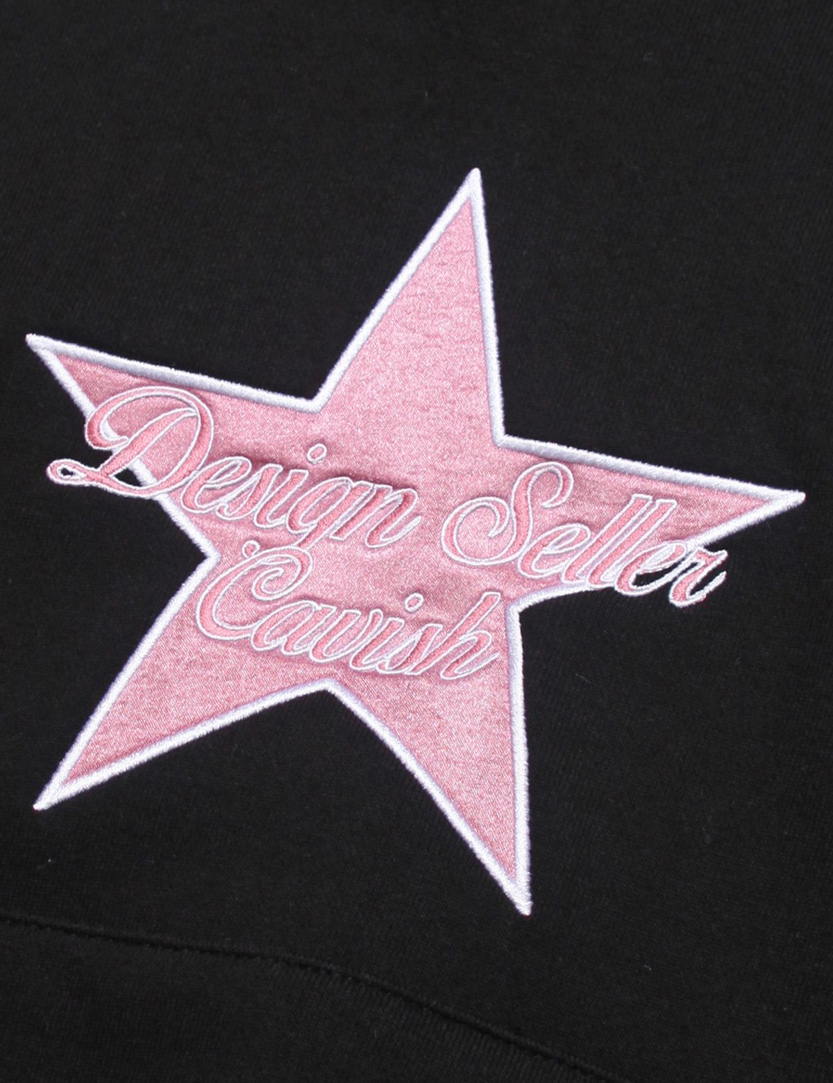 카비시(CAVISH) W STAR LOGO CROPPED HOODIE BLACK(CV2CFFM401A)