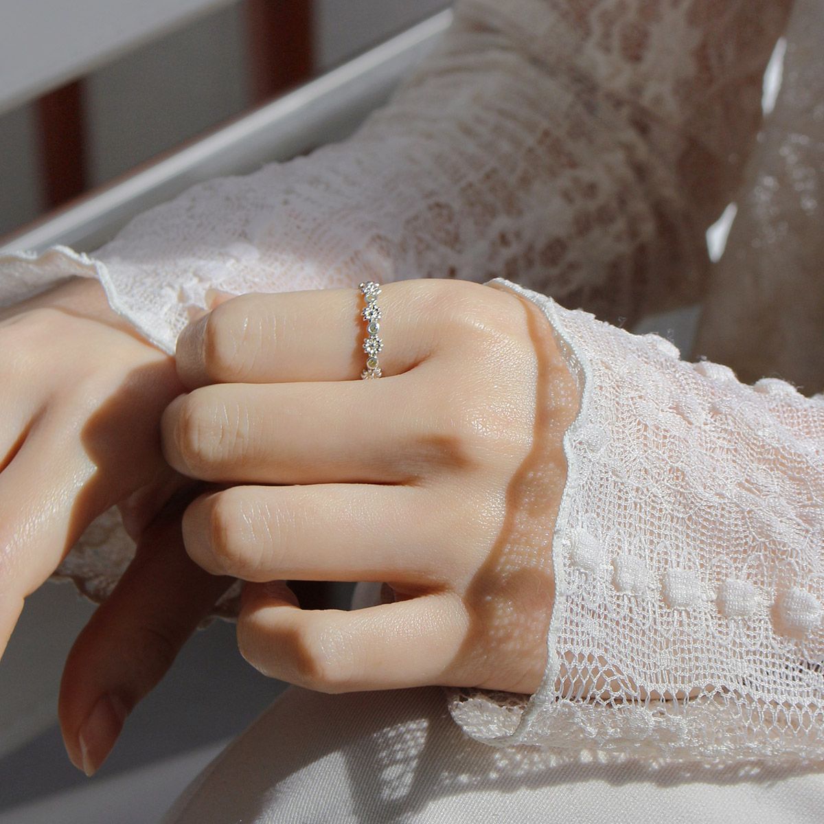 47베이지(47BAG) 925 Silver Edelin Stack Ring/ 에델린