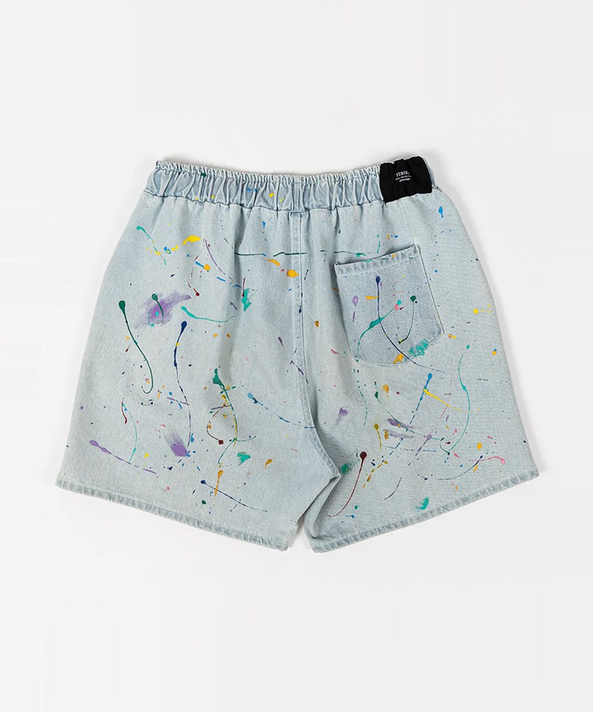 스트라이크(STRIKE) Graffiti Art Light Denim Shorts (RELAX)