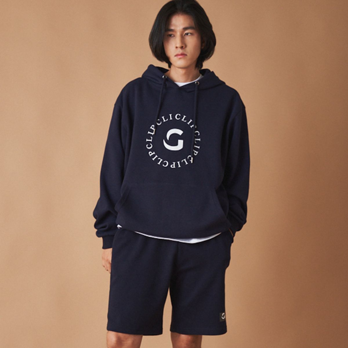 지크립(GCLIP) 스퀘어라벨블랙 5부 반바지