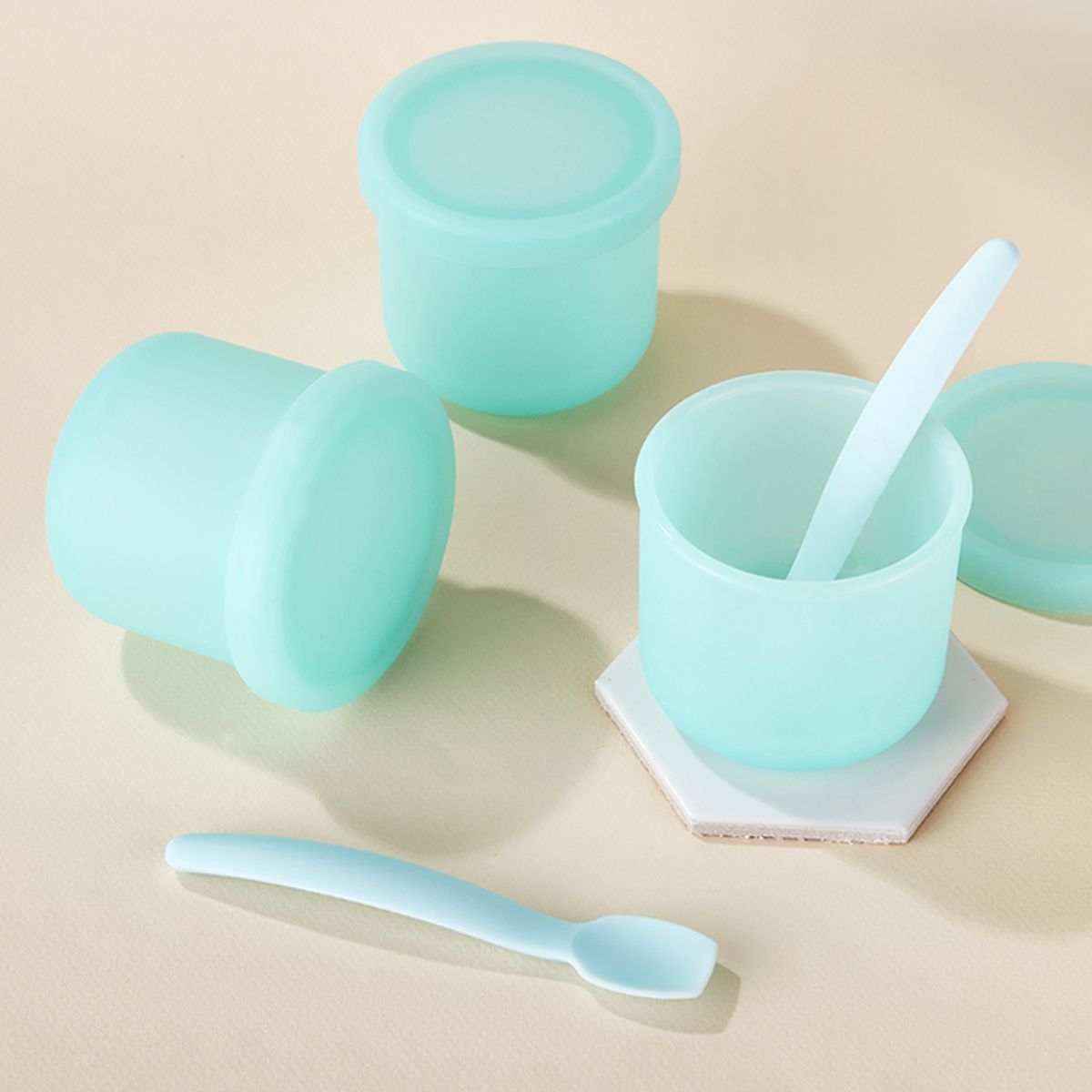 리본제이(REBORN.J) 폼폼 실리콘 밀폐용기 275ml 3Pack
