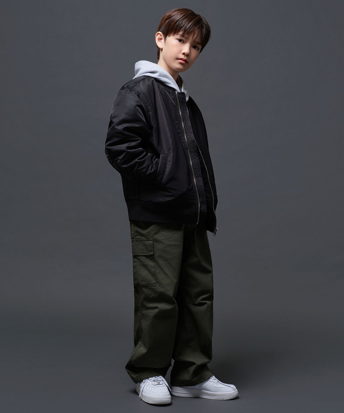 무신사 스탠다드 키즈(MUSINSA STANDARD KIDS) MA-1 보머 재킷 [블랙]