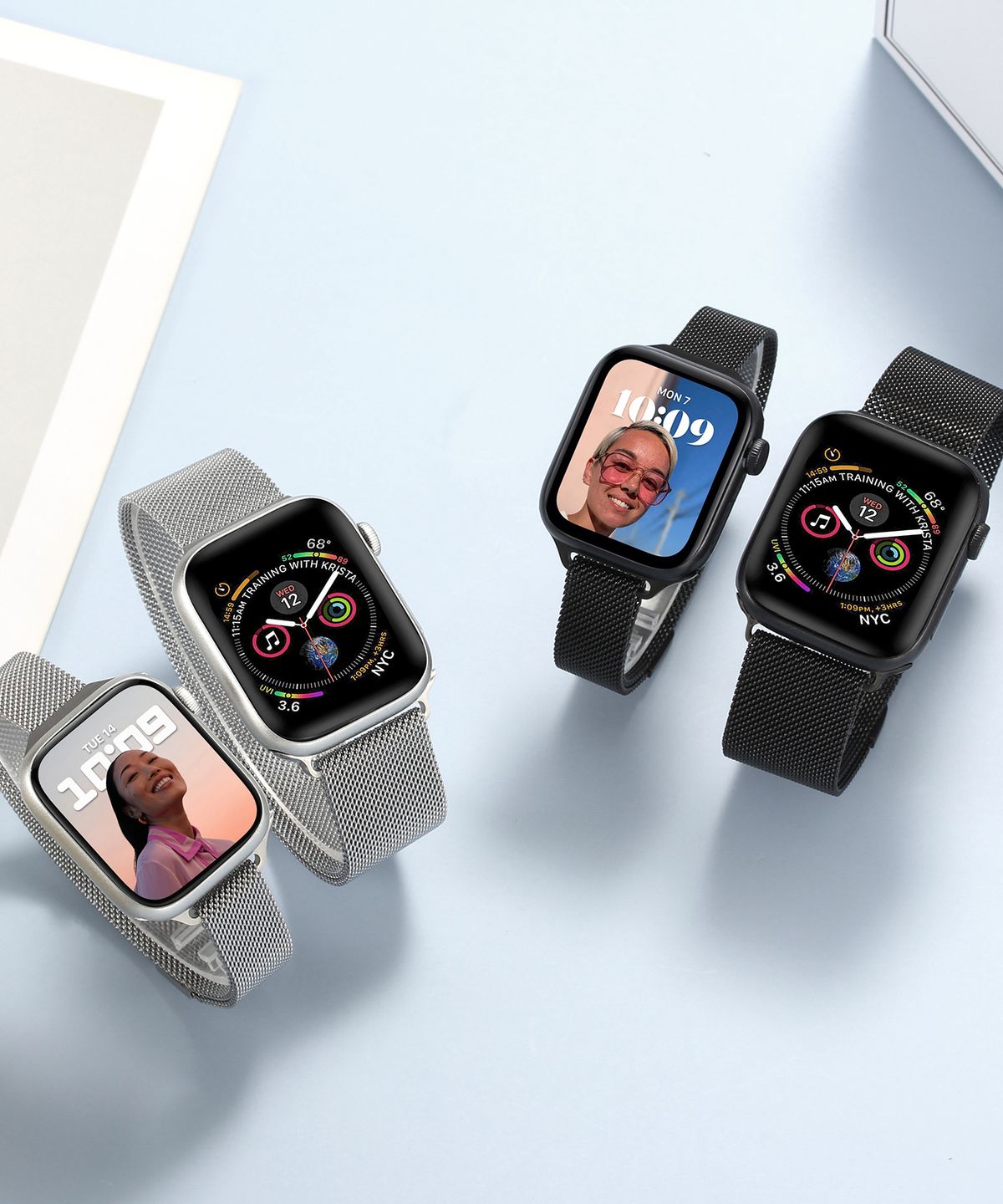 세인트스코트런던(ST.SCOTT LONDON) [마그네틱 클립] 애플워치 메쉬 밴드 2종 택1 / STR-MS01