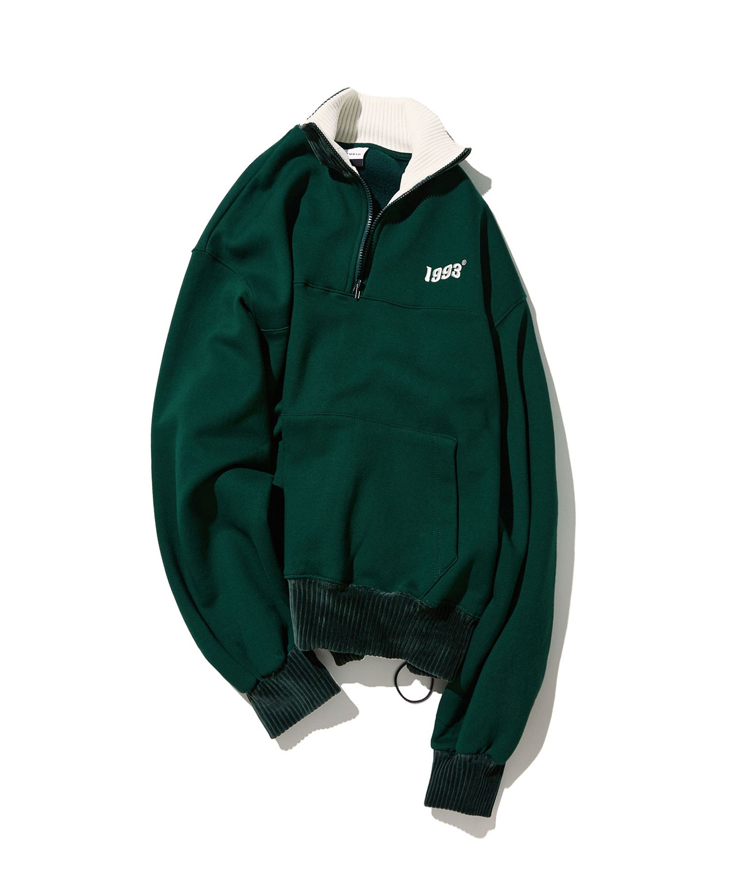 MUSINSA | 1993STUDIO Vintage Half Zip_Dark Green