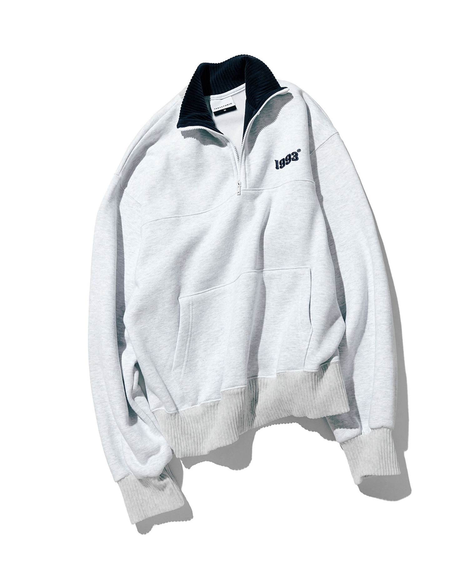 MUSINSA | 1993STUDIO Vintage Half Zip_Light Gray
