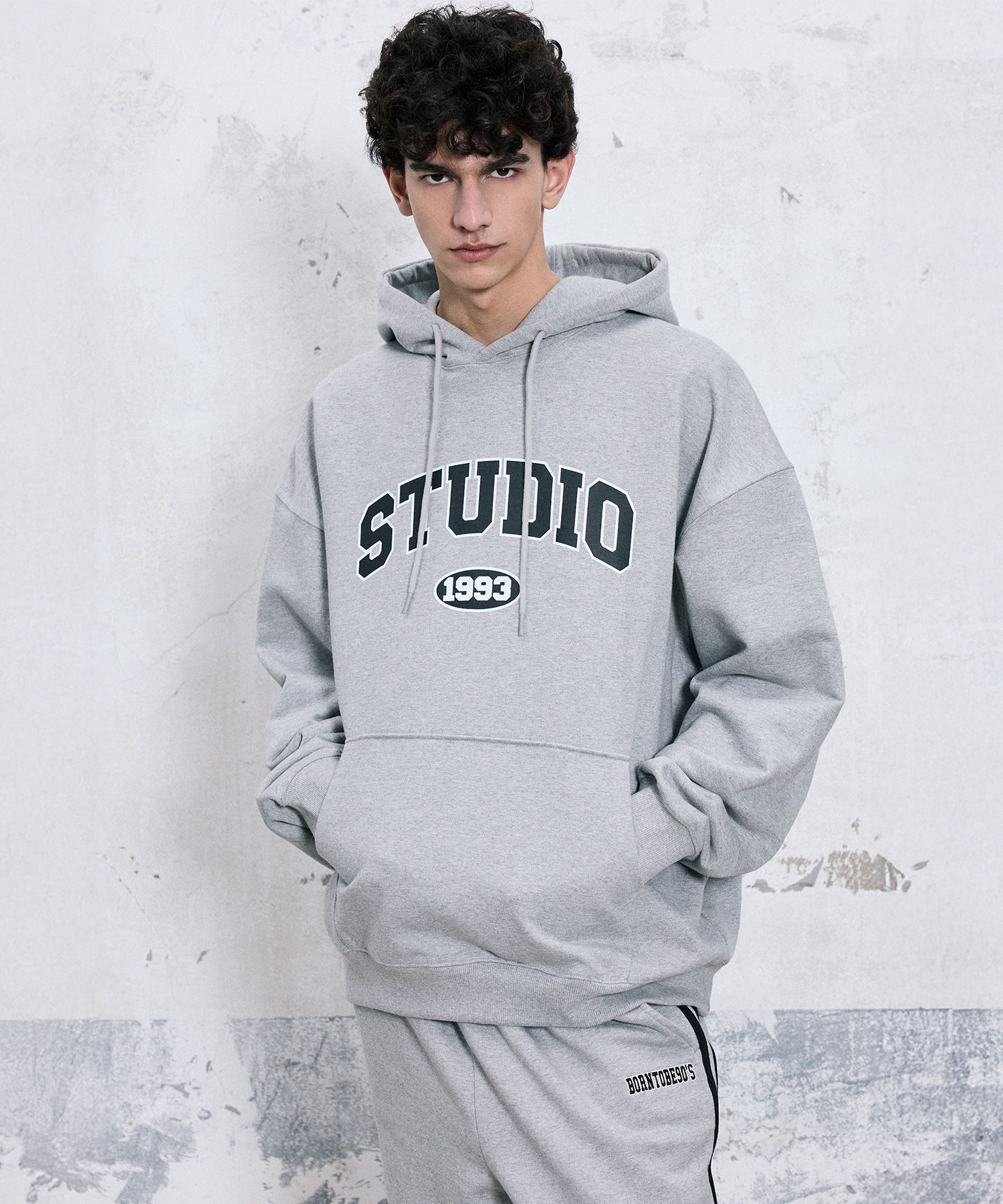 MUSINSA | 1993STUDIO studio arch logo Hoodie_grey