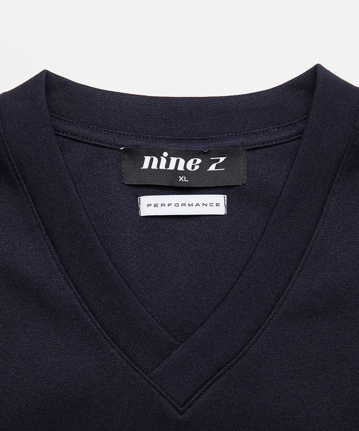 나인제트(NINEZ) 브이넥 폴리 헤비핏  티셔츠