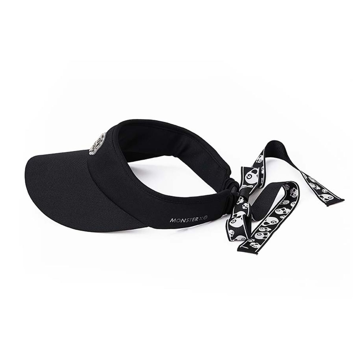 몬스터지(MONSTER G) WOMAN VISER CAP(여자 리본 썬캡) 블랙 MC22BV-68