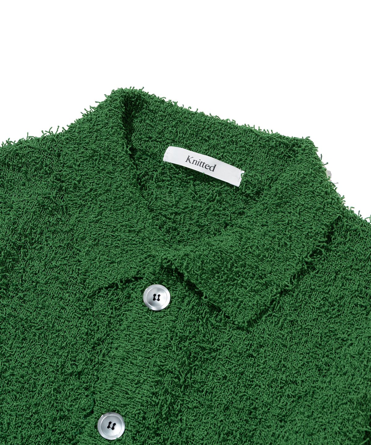 니티드(KNITTED) 테일 카라 가디건 GREEN