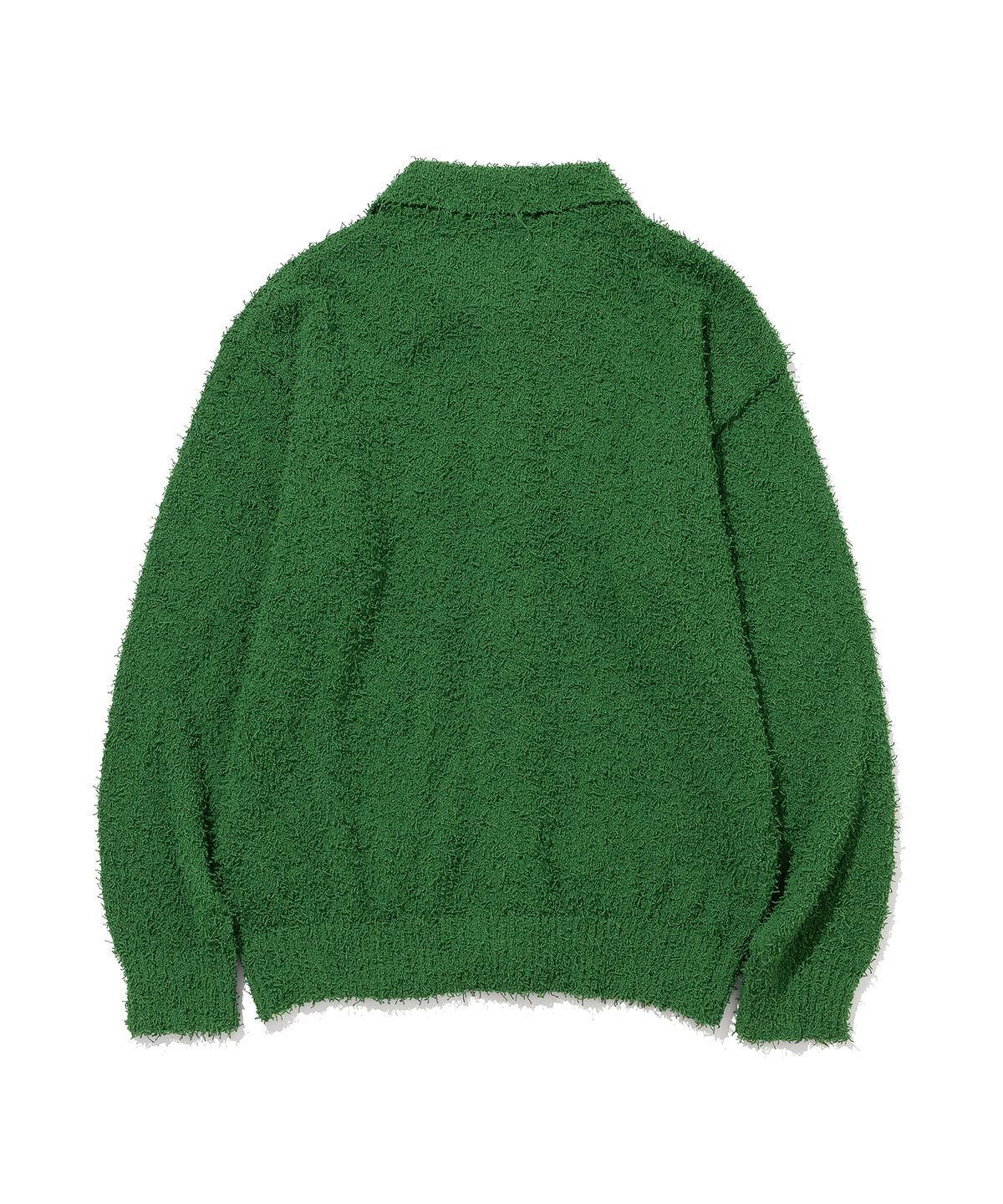 니티드(KNITTED) 테일 카라 가디건 GREEN