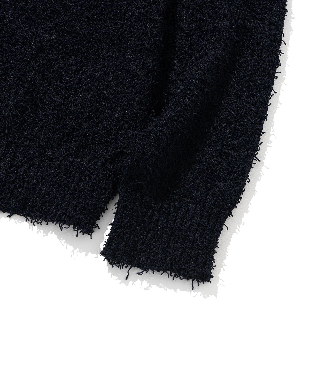 니티드(KNITTED) 테일 카라 가디건 BLACK
