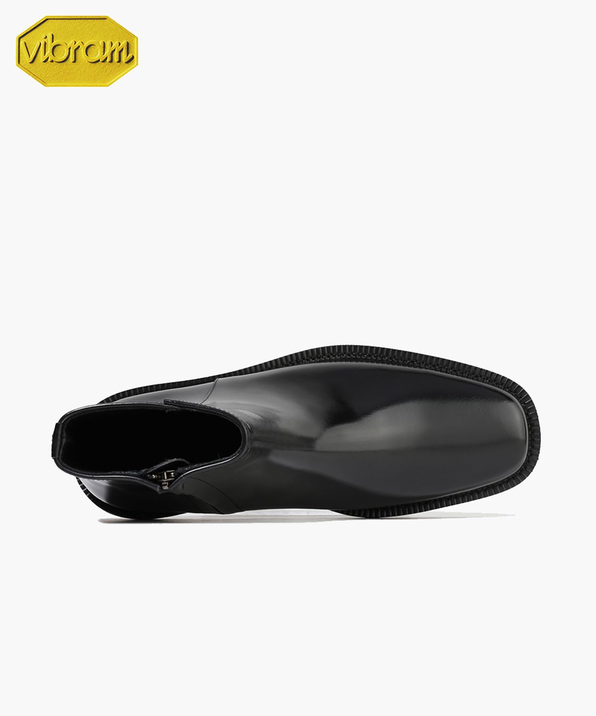 피렌체 아뜨리에(FIRENZE ATELIER) [비브람] 미니멀 스퀘어토 스탠다드 러버솔 집업부츠 9410-Z [BLACK BOX]