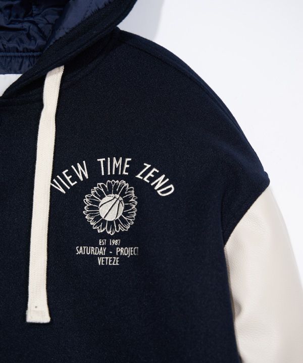 【VETEZE】22FW★ String Hoodie Varsity Jacket VETEZE】22FW☆ String Hoodie Varsity Jacket (VETEZE