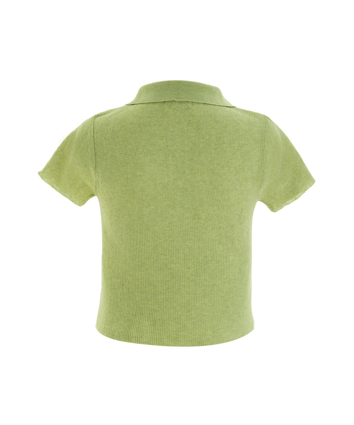 세릭(CERRIC) OPEN COLLAR LOGO KNIT / GREEN