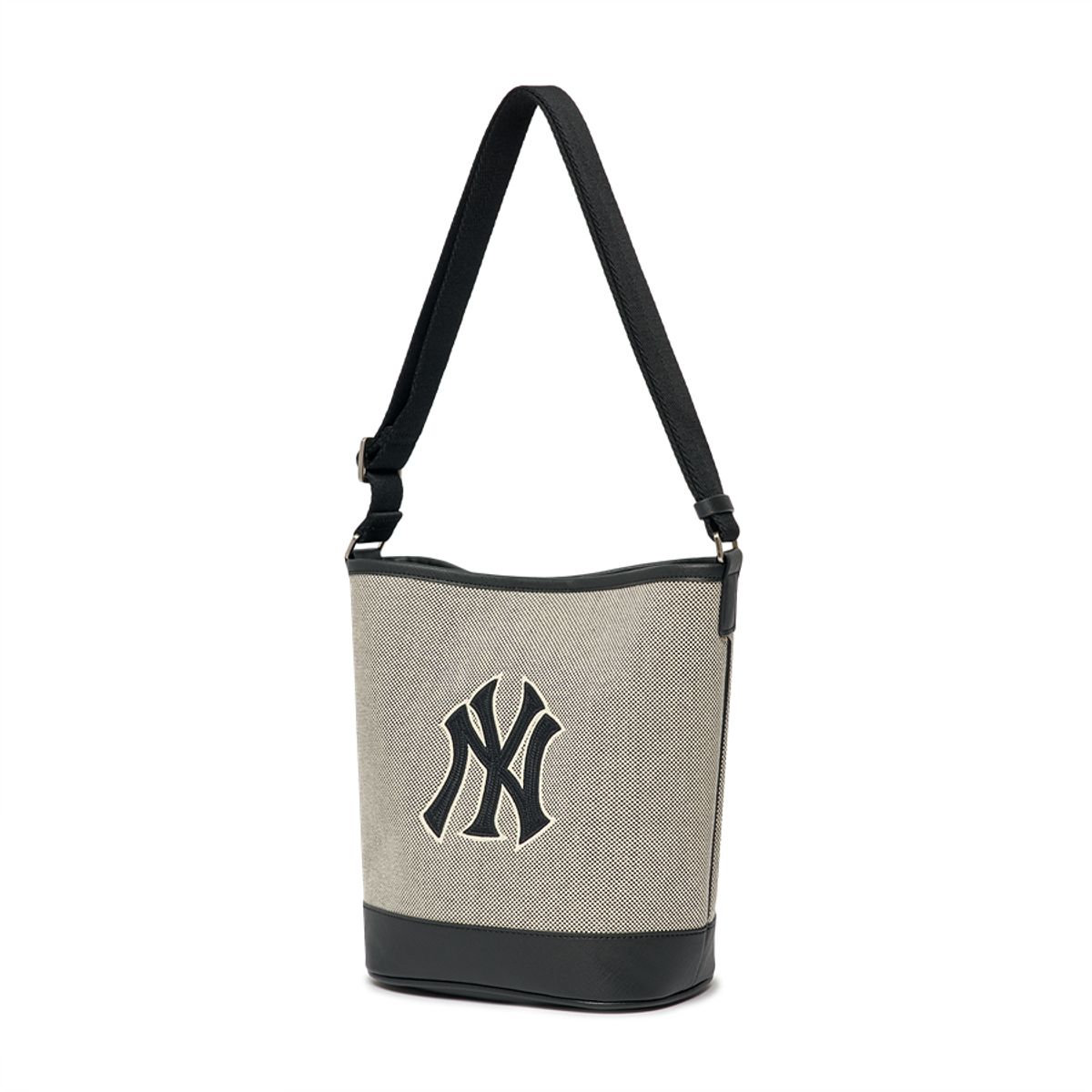 엠엘비(MLB) 베이직 빅로고 캔버스 버킷백 NY (Black)