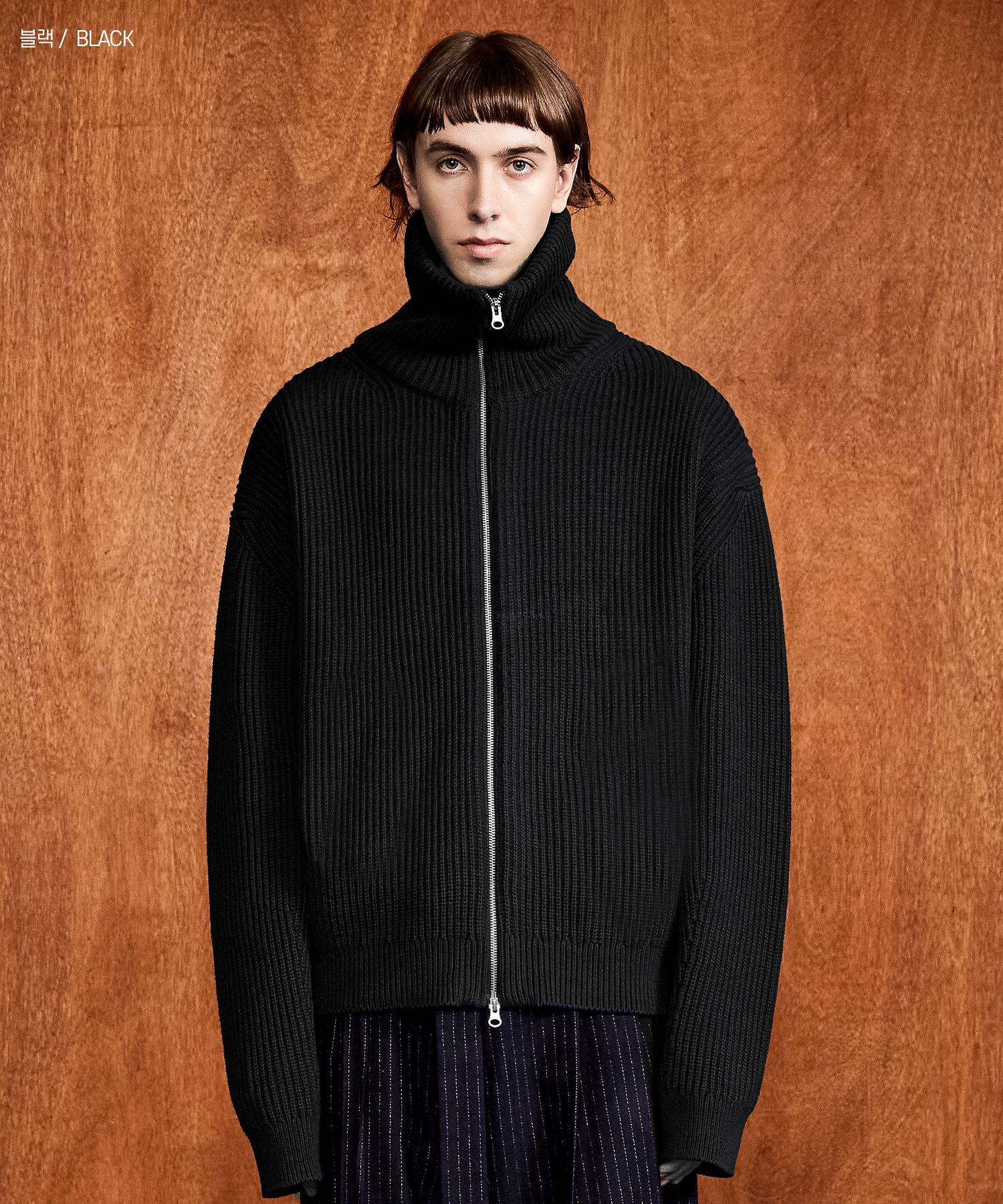 MUSINSA公式 | LMOOD DOWNTOWN Zip-up Knit Sweater CARDIGAN (3 COLOR)