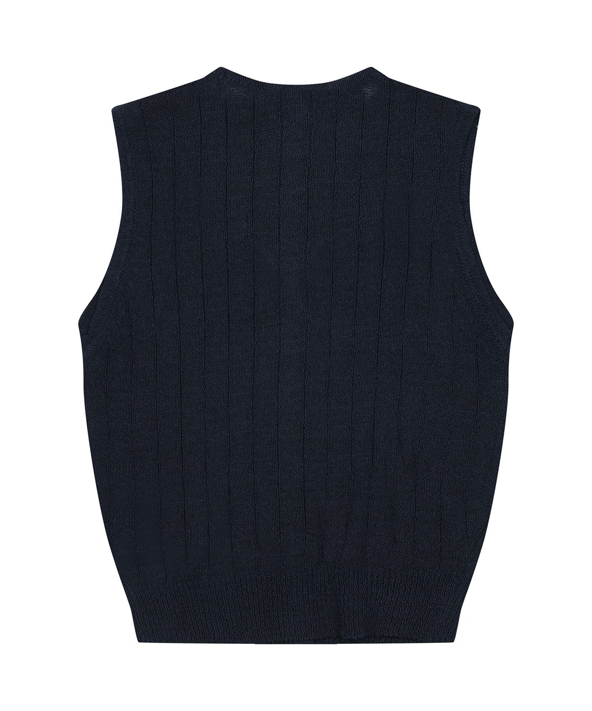하드코어 해피니스(HARDCORE HAPPINESS) SIGNATURE LINEN KNIT VEST_NAVY