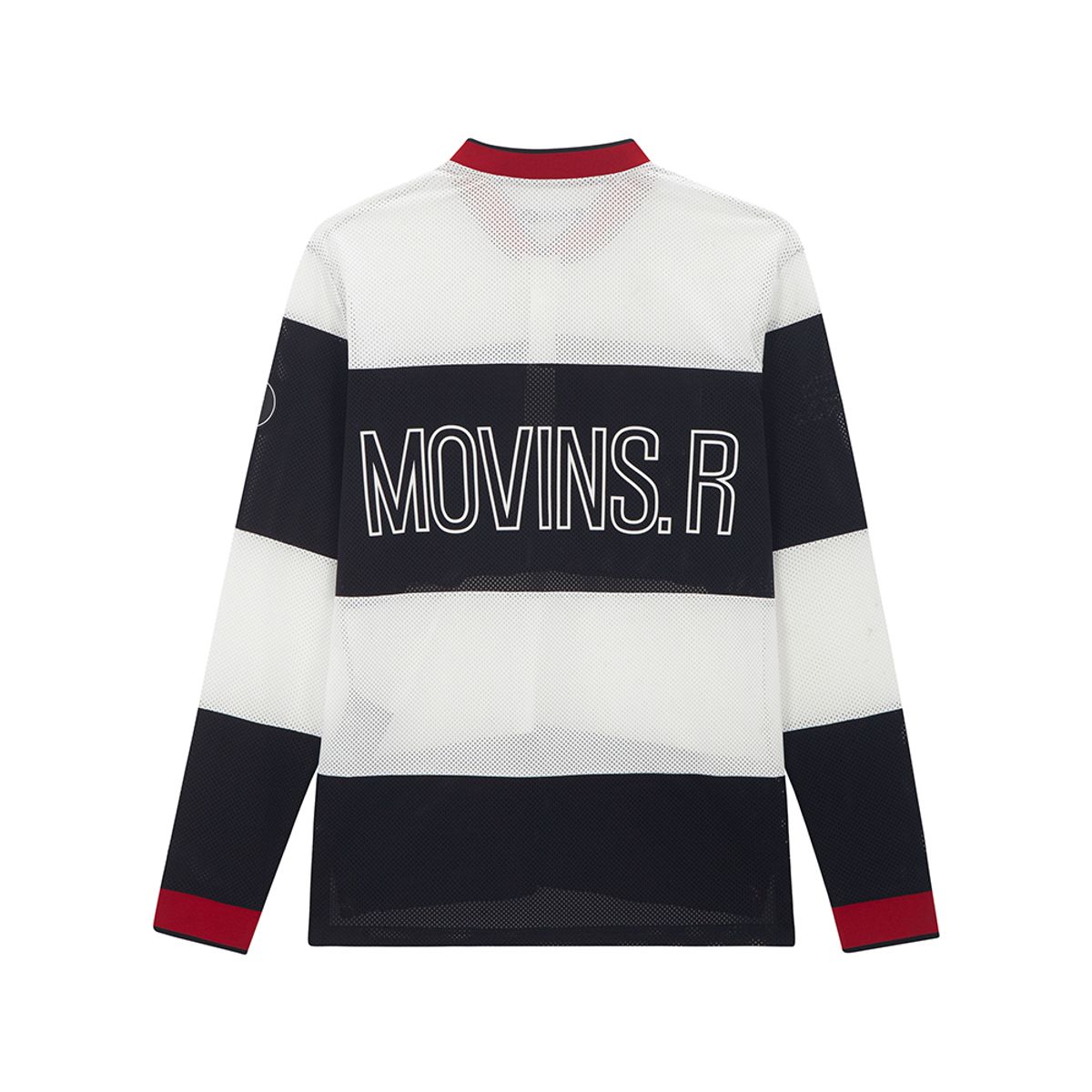 모빈스알(MOVINS.R) VERANO(여름) MESH HENLYNECK TOP BLACK/WHITE