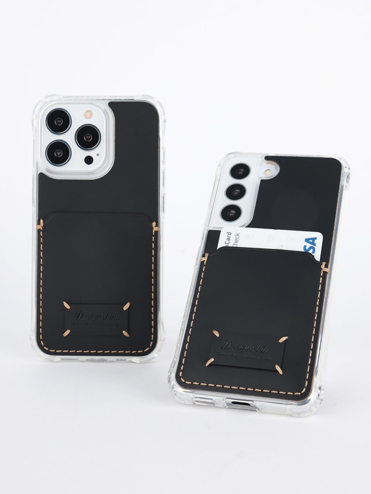 디자인스킨(DESIGNSKIN) 피닉스 프로 프리미엄 레더 카드 포켓 케이스 (블랙)