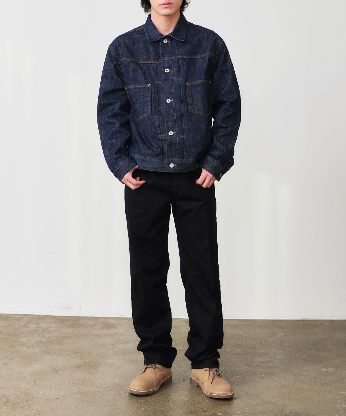 덴메이드(DENMADE) DEN0655 crease chino pants (black)