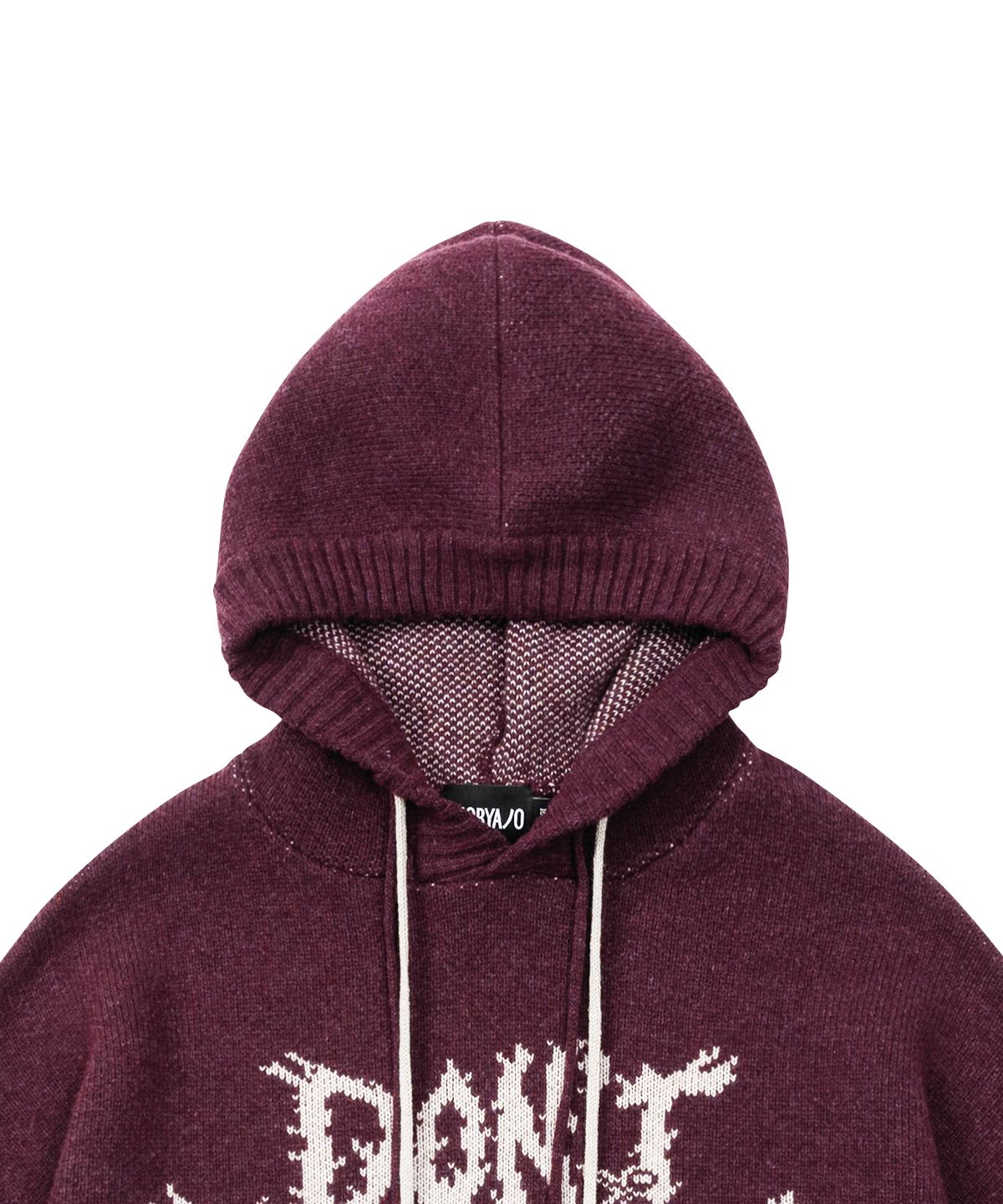 아조바이아조(AJOBYAJO) [PBA] DBOF Wool Knit Hoodie [BURGUNDY]