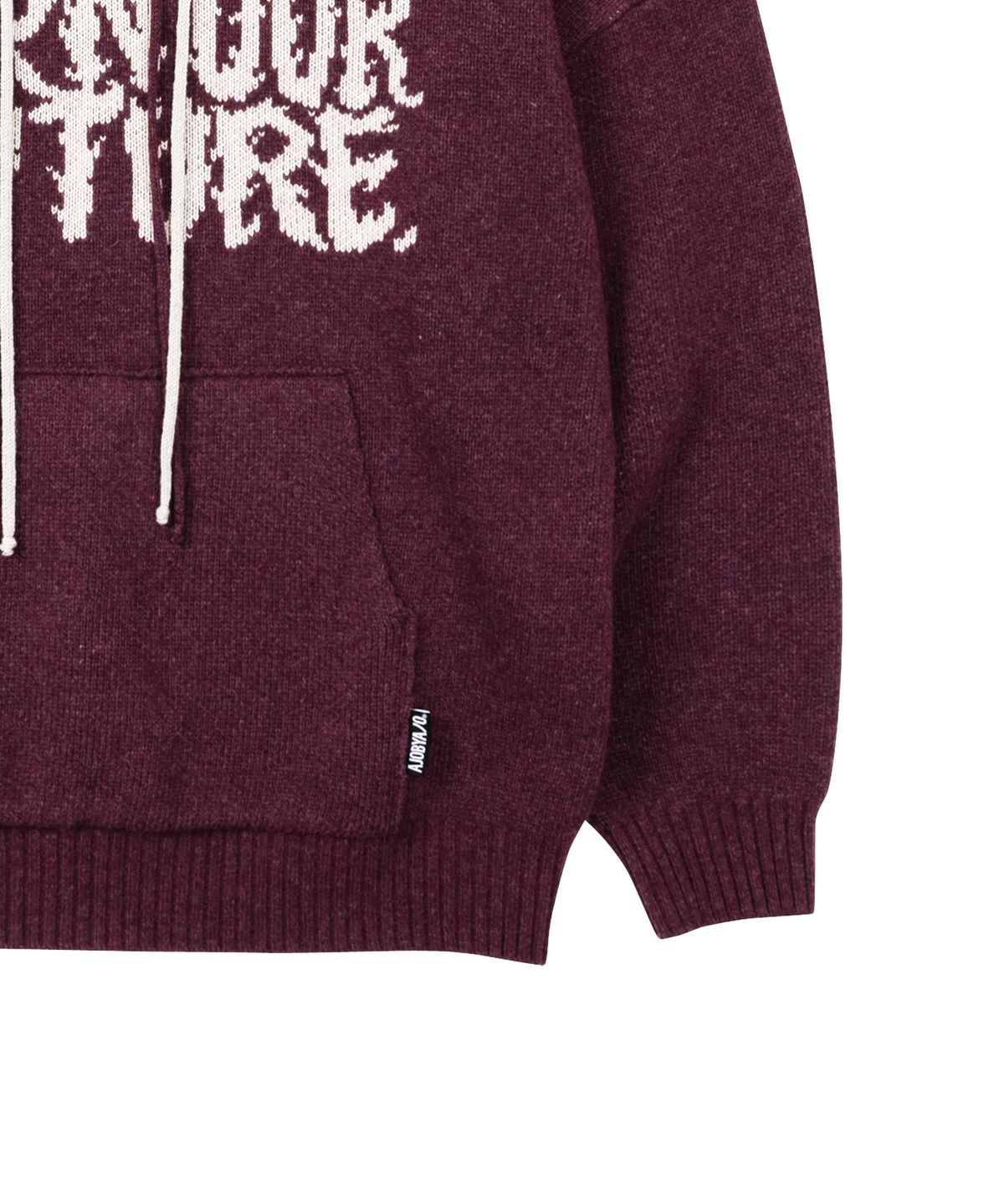 아조바이아조(AJOBYAJO) [PBA] DBOF Wool Knit Hoodie [BURGUNDY]