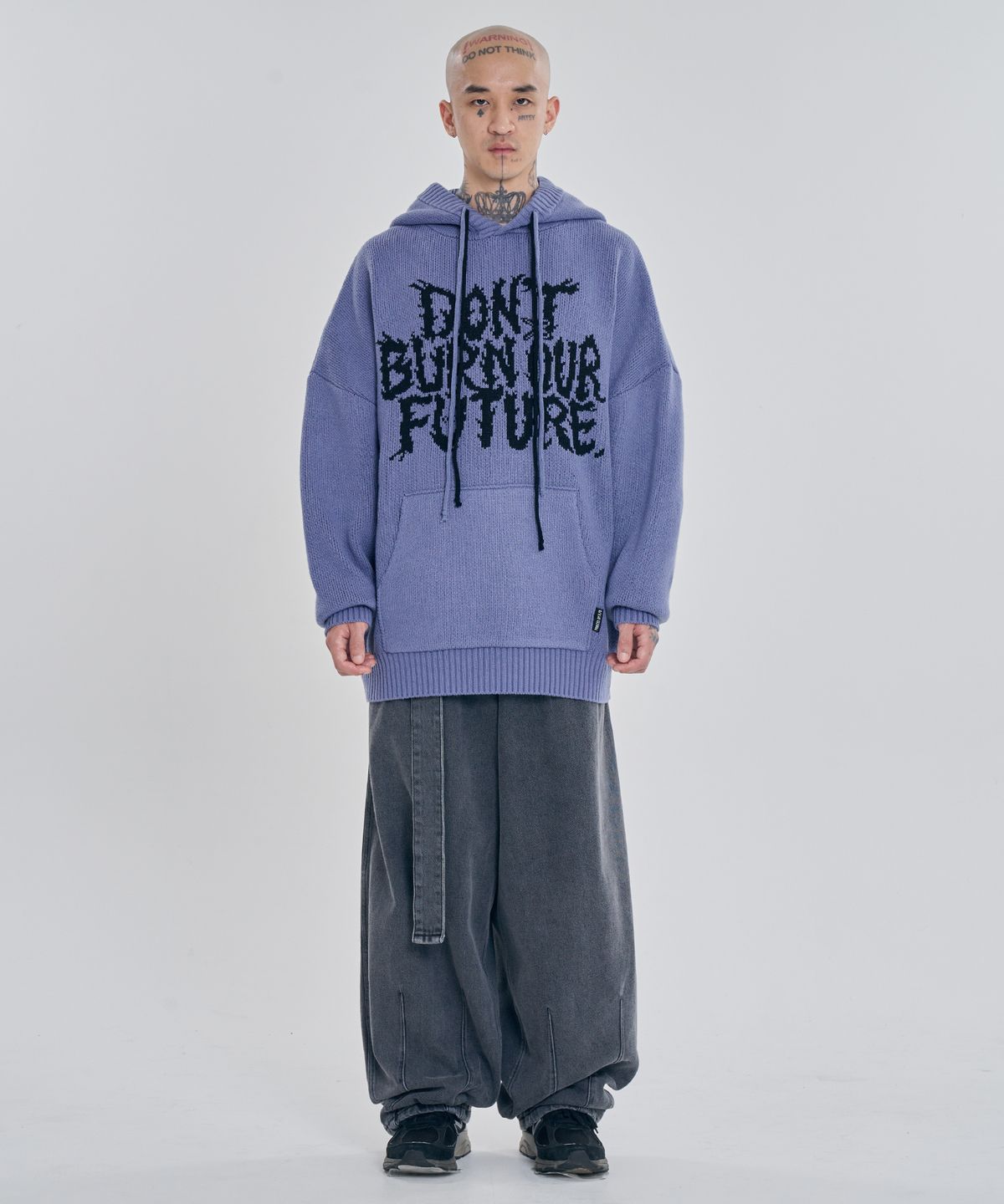 아조바이아조(AJOBYAJO) [PBA] DBOF Wool Knit Hoodie [LILAC]