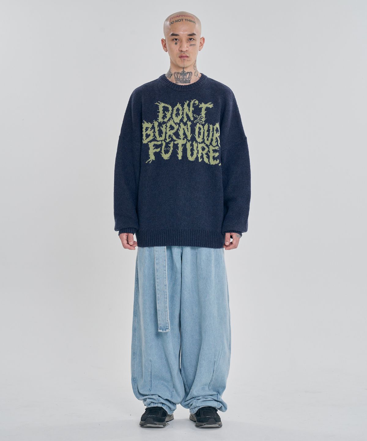 아조바이아조(AJOBYAJO) [PBA] DBOF Wool Knit Sweater [NAVY]