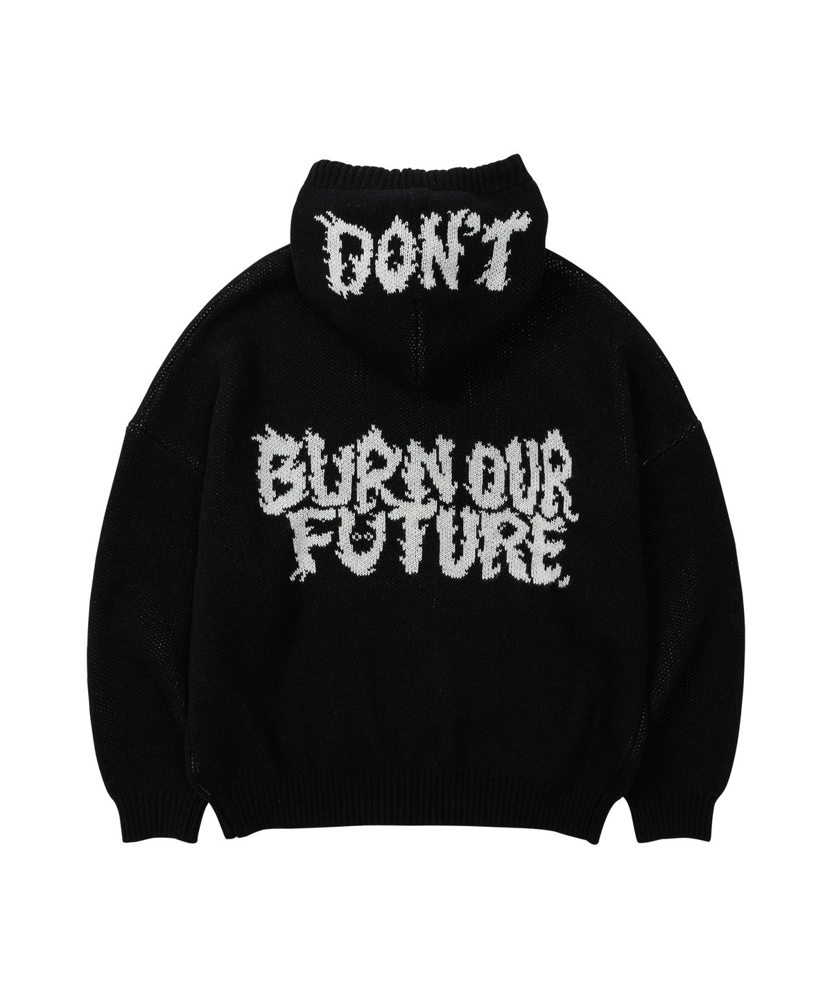 아조바이아조(AJOBYAJO) [PBA] DBOF Wool Knit Zip-Up Hoodie [BLACK]