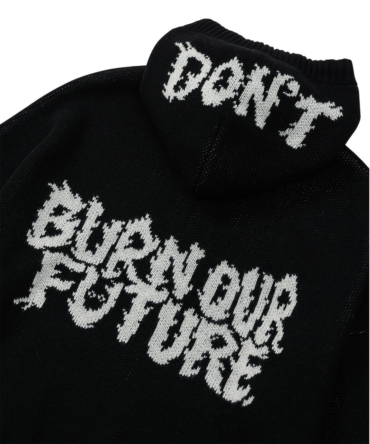 아조바이아조(AJOBYAJO) [PBA] DBOF Wool Knit Zip-Up Hoodie [BLACK]