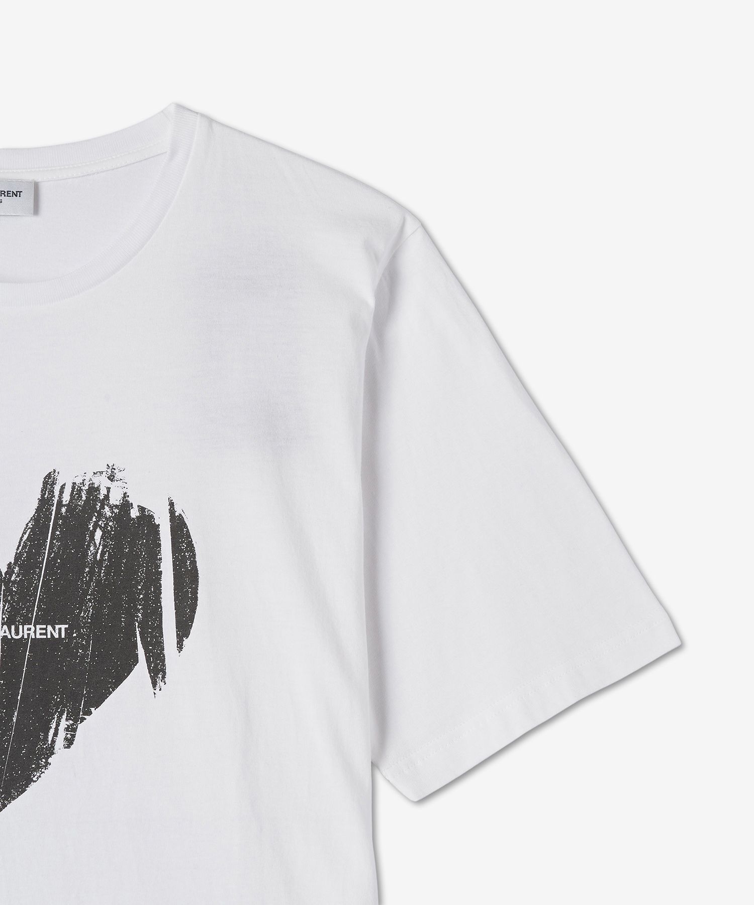 MUSINSA | SAINT LAURENT Women's Logo Heart Short Sleeve T