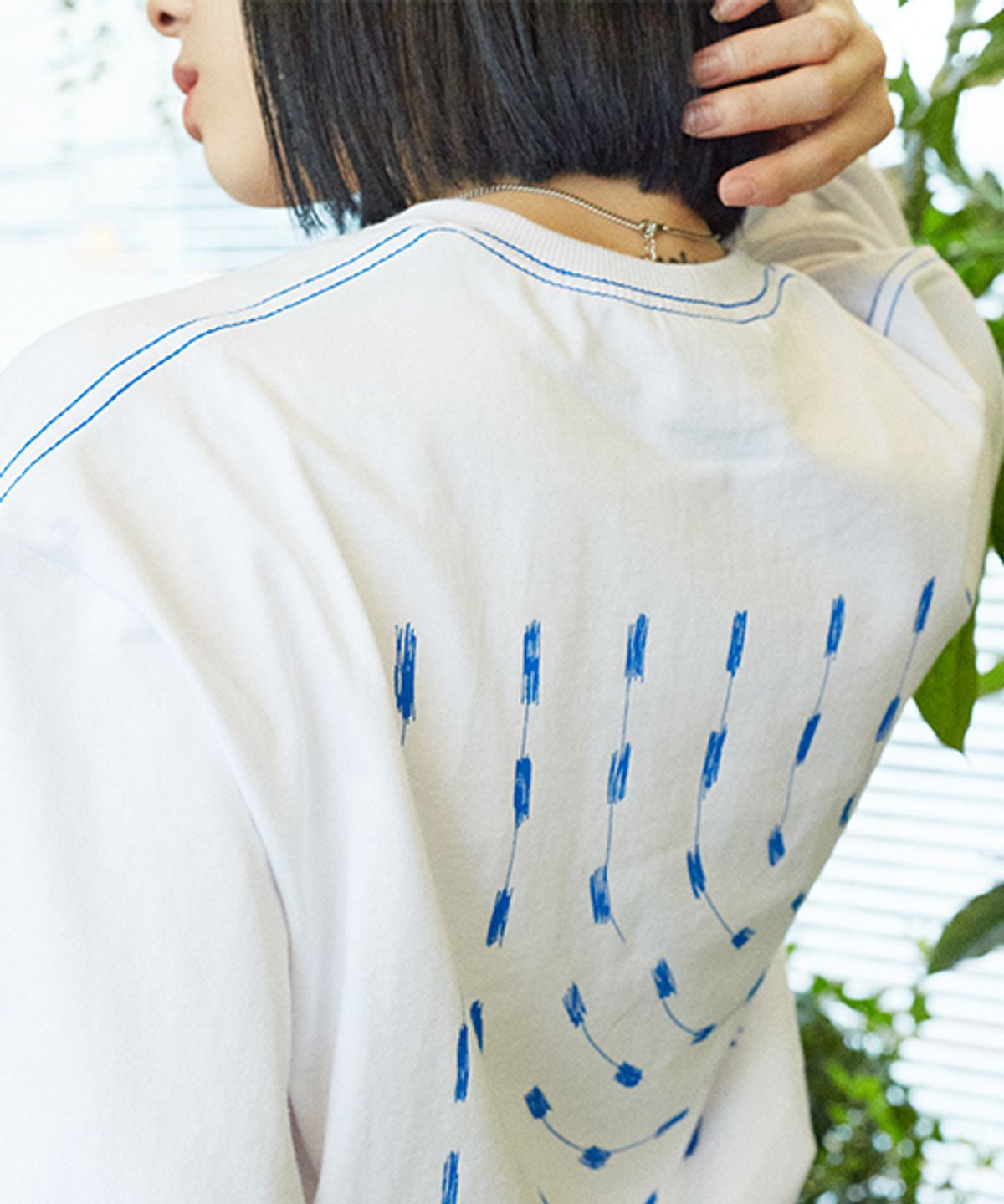 필로비스놑(FILOBISKNOT) 로고 그래픽 반팔티셔츠 [블루]