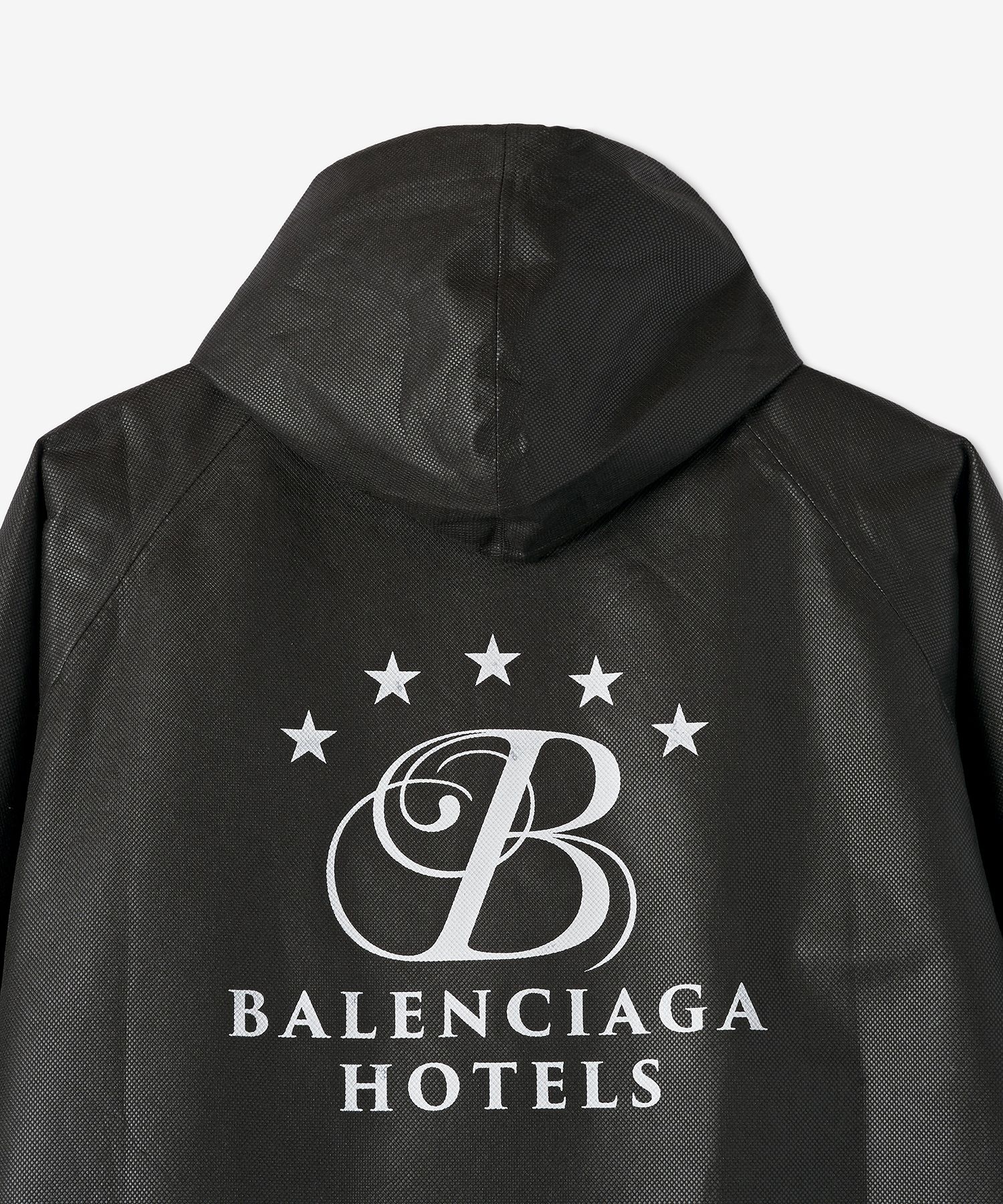 MUSINSA | BALENCIAGA Logo Long Raincoat - Black
