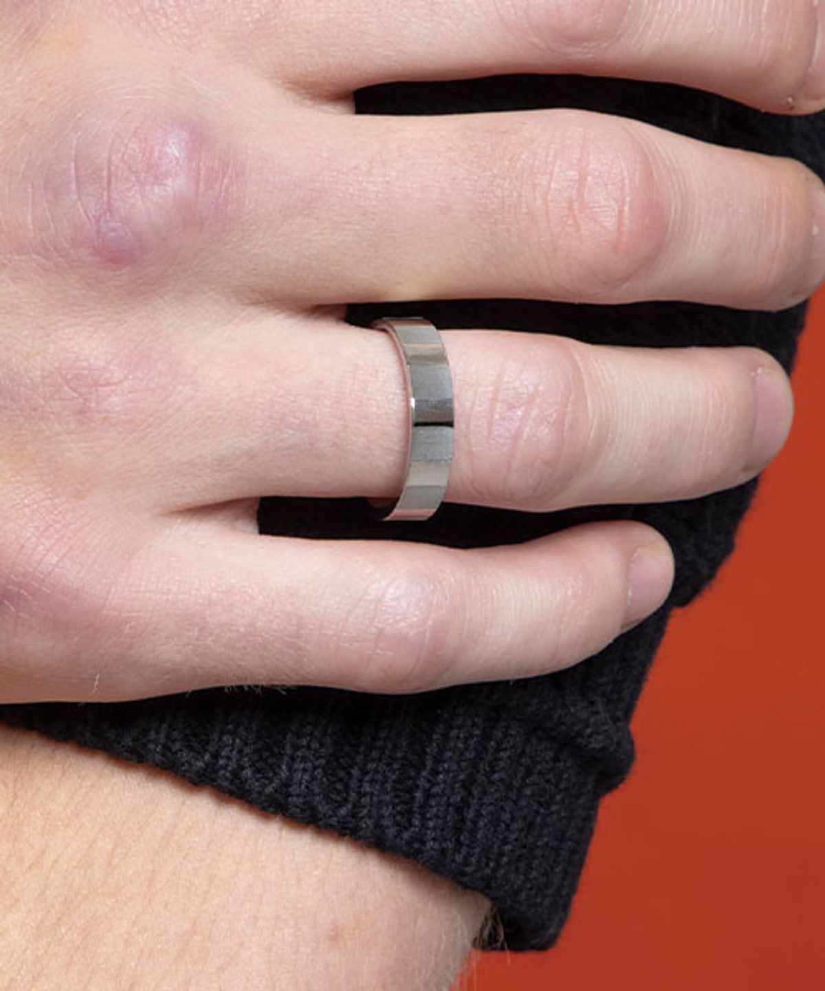 스칼렛또블랙(SCALETTOBLACK) BA026 [Surgical steel] Stripe pattern ring
