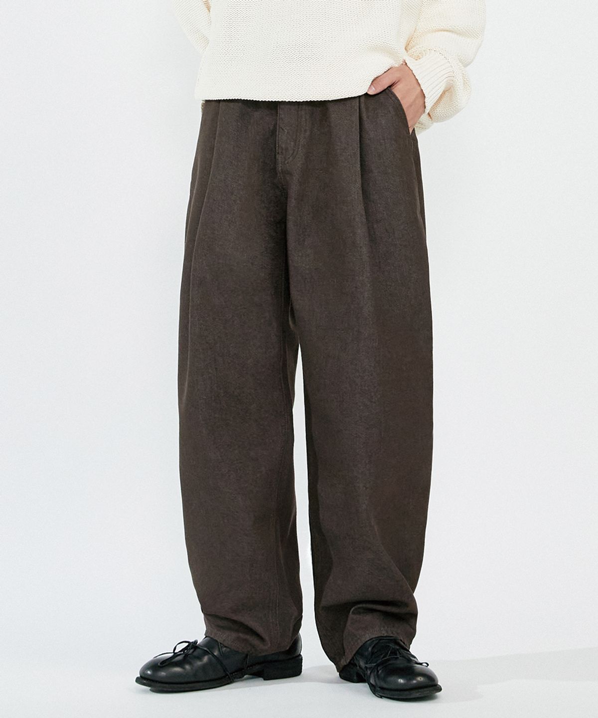 오더아카이브(ORDER ARCHIVE) One Pintuck wide 04 - Non fade brownie brown