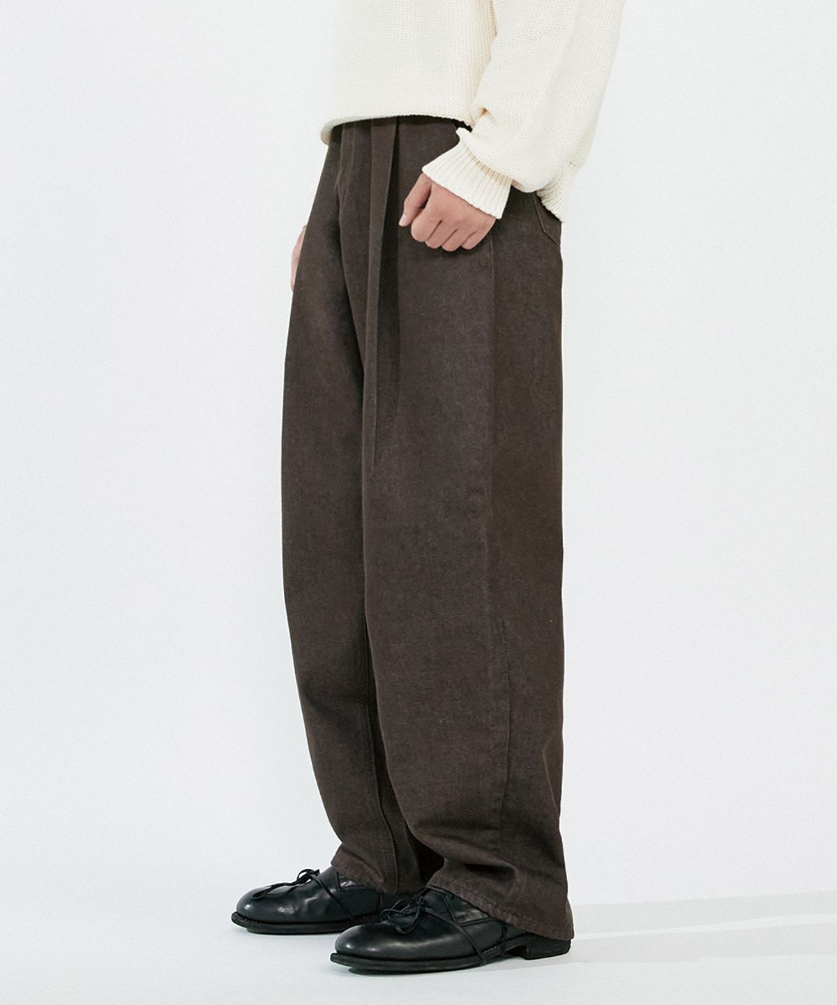 오더아카이브(ORDER ARCHIVE) One Pintuck wide 04 - Non fade brownie brown