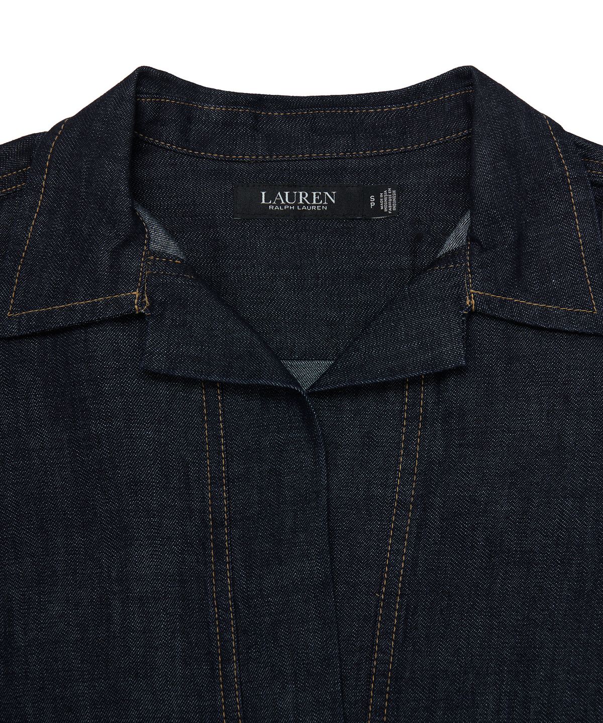 로렌 랄프 로렌(LAUREN RALPH LAUREN) 데님 시프트 드레스 - 블루