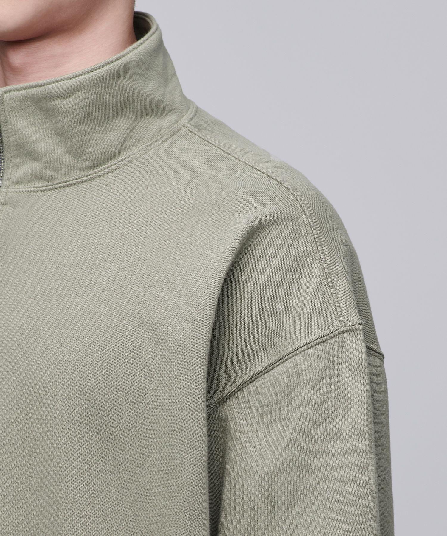 スウェット・トレーナー *MUSINSA STANDARD* Oversized collared sweatshirt pistachio M MUSINSA | MUSINSA STANDARD [Cool Tandard] Oversized Crew