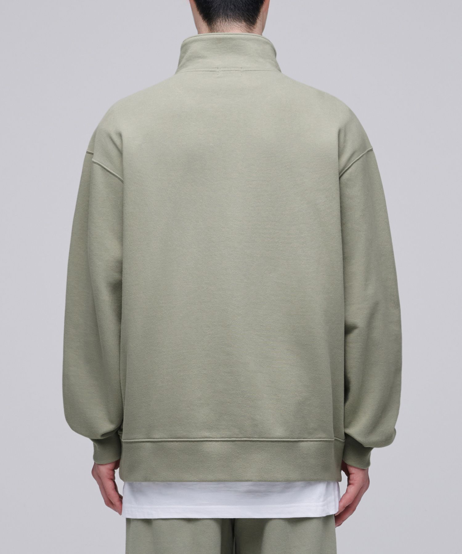 スウェット・トレーナー *MUSINSA STANDARD* Oversized collared sweatshirt pistachio M MUSINSA | MUSINSA STANDARD Oversized Half Zip-Up Sweatshirt